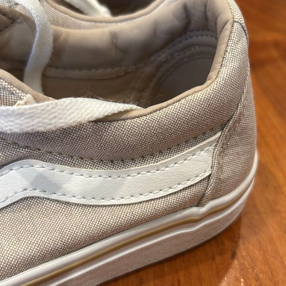Vans Old Skool Tan Canvas Sneakers Women’s Size 8 Beige Skate Shoes - Picture 11 of 15